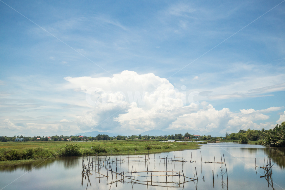outdoors,옥외,land,땅,nature,water,자연,하늘,구름,베트남,호이안,풍경,잔디,물,호수,sky,clouds,landscape,scerny,hoian,자연,풍경,nature,landscape