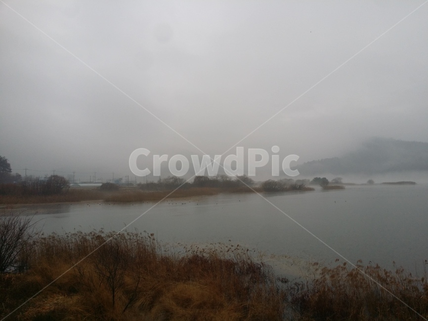 물안개,호수,저수지,풍경,안개,자연,풍경,nature,landscape,weather,날씨,outdoors,옥외,fog,mist