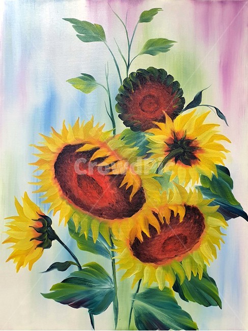 해바라기꽃,sunflowerimage,꽃그림,해바라기그림,유화그림,미술작품,미술그림