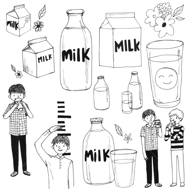 손그림,handdrawing,팬그림,팬라인,pen,penline,penpicture,꽃,flower,bloom,blossom,pendrawing,human,인간,person,사람,우유,milk,우유병,milkbottle,우유컵,milkcup,아이,child,children,아이들,소녀,girl,소년,boy,친구,friend,companion