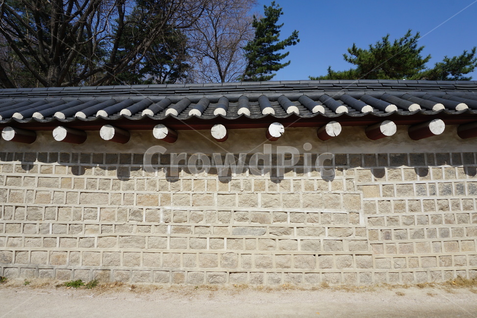 돌담길,고궁,옛느낌,벽돌,한국,한국적
