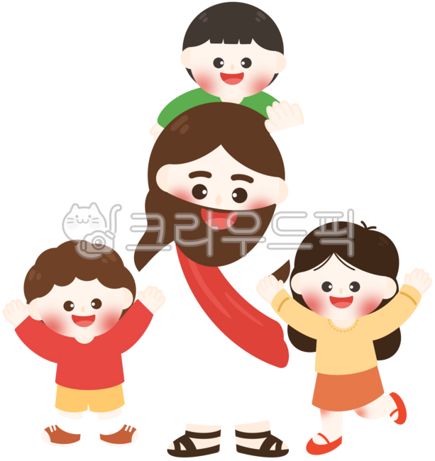 예수님,예수님과아이들,예수님아이,예수님일러스트,교회일러스트,예수님교회,주일학교,교회학교