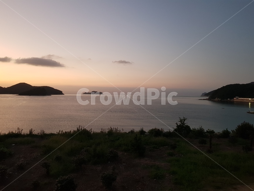 nature,자연,옥외,water,물,거제도,바다,해질녁,sunset,노을