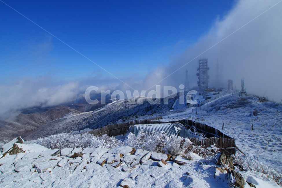 함백산,설경,풍경,상고대,정선,고한,푸른하늘,겨울,계절,winter,season,자연,풍경,nature,landscape,한국자연풍경,한국자연경관,korea nature landscape,outdoors,옥외