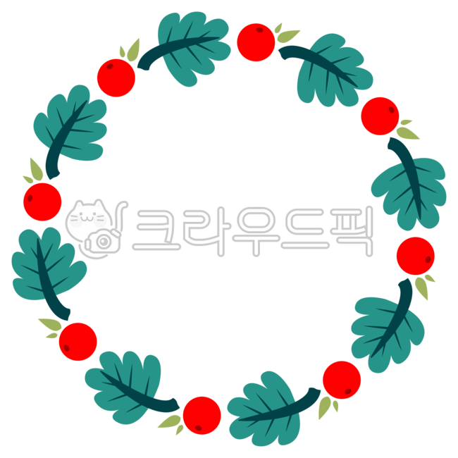 크리스마스,일러스트,프레임,테두리,배경,화환,리스,크리스마스장식,원형,잎,나뭇잎,풀,열매