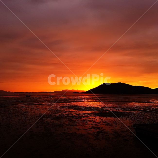 노을,순천,해변,갯벌,풍경,경치,붉은노을,하늘,자연,풍경,nature,landscape,outdoors,옥외,dusk,황혼,sunset,일몰,dawn,새벽,sky,red sky,붉은 하늘,sunlight,햇빛