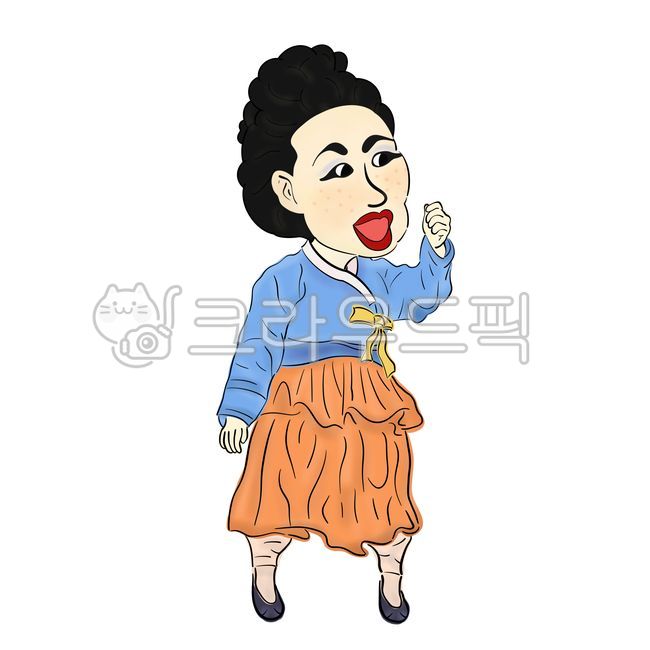 뺑덕어멈,심청전,일러스트,손그림,캐릭터,캐리커처