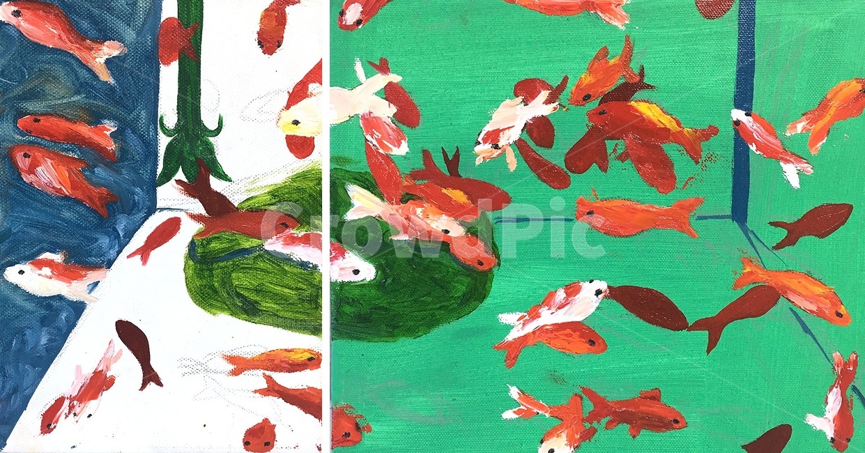 금붕어,그림,아크릴화,아크릴,goldfish,예술,art