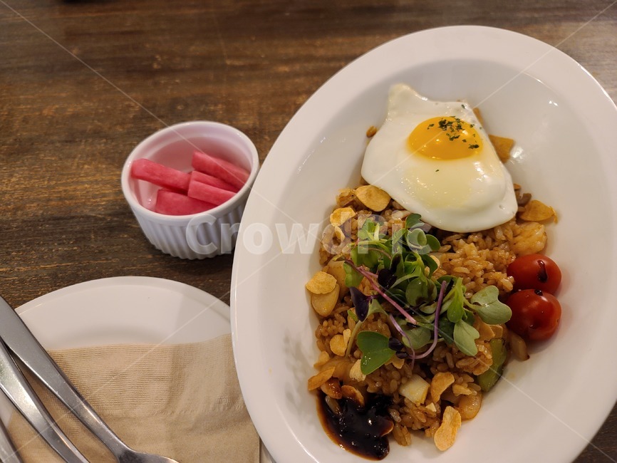food,음식,egg,계란,plant,식물,볶음밥,식사,나시고랭,식당,레스토랑