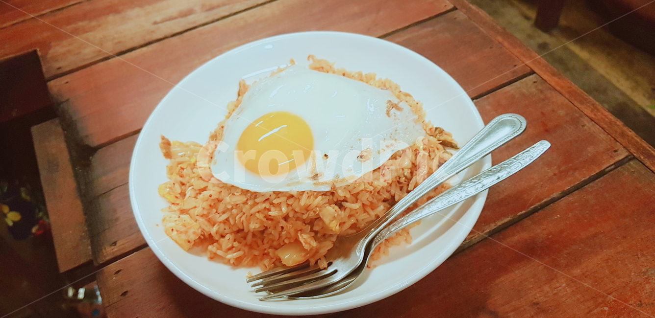 저녁,음식,김치볶음밥,외국,외식