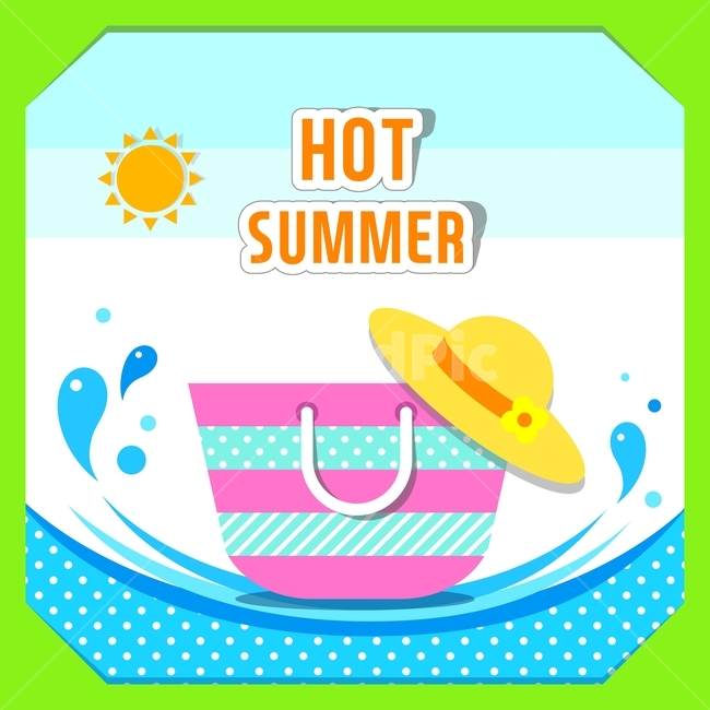 여름,모자,여행,해변,일러스트,배경,백그라운드,팝업,여름,계절,summer,season,그래픽,일러스트레이션,graphic,illustration
