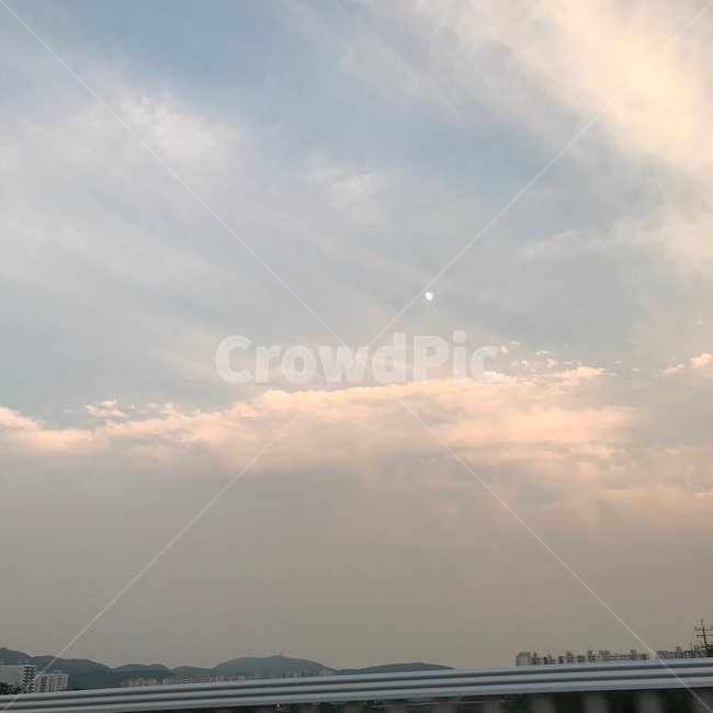 하늘,노을,달,구름,풍경
