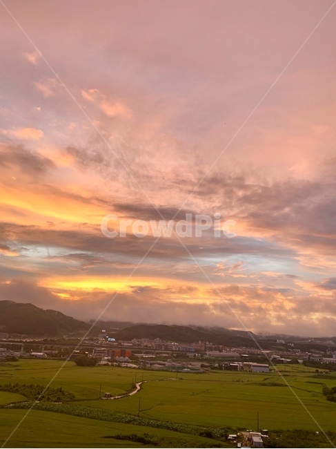 하늘,구름,노을,nature,자연,outdoors,옥외,field,들,grassland,목초지,경치,풍경