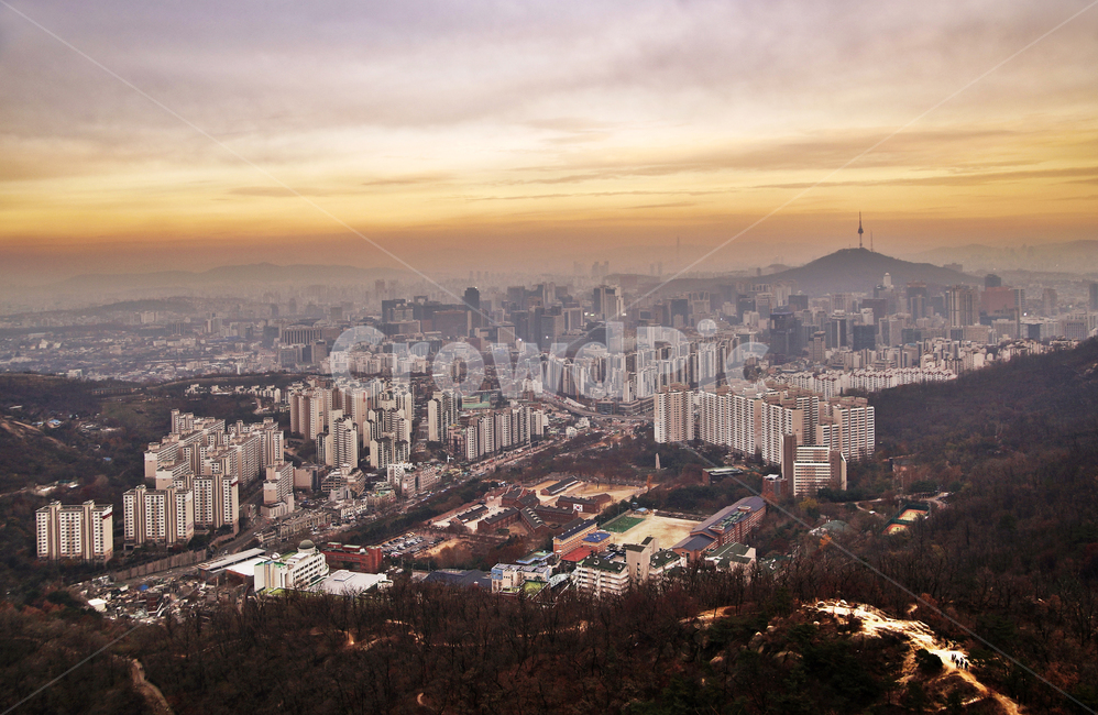 도심풍경,서울,안산,석양,일몰,서대문구,도시,풍경,city,landscape,한국도시풍경,한국도시경관,korea cityscape