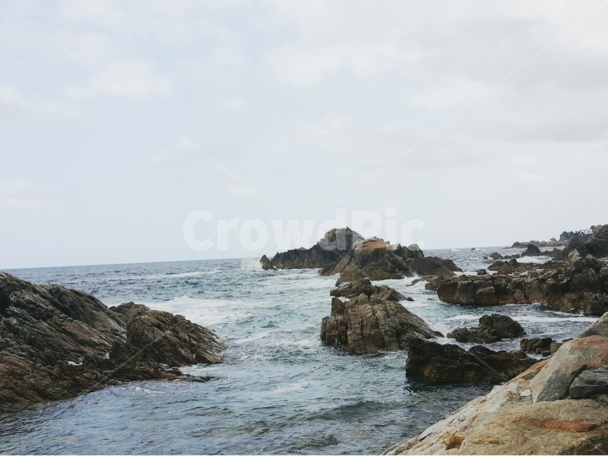 바다,바위,파도,바람,하늘,파란바다,풀,nature,stone,sea,파랂하늘,구름,sky,자연,풍경,nature,landscape,promontory,곶