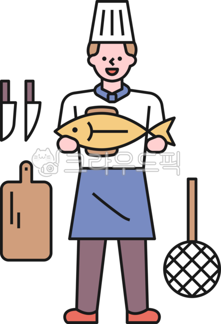 outline,cute,simple,illustration,occupation,sale,shop,store,shopping,restaurant,sushi,fish,Japanese food