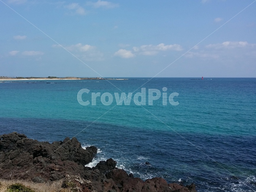 nature,자연,sea,바다,shoreline,해안선,promontory,곶,하늘,푸른,갯바위