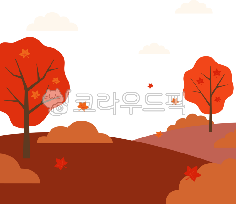 언덕, 10월, 낙엽, 시골, 숲, 사진,이미지,일러스트,캘리그라피 - Geami작가