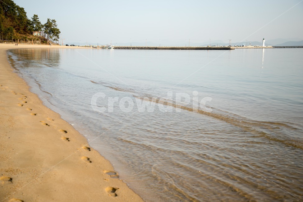 발자국,바다,풍경,해변,해수욕장,여름,season,자연,beach,sea,모래,파도,모래사장,감성,휴가