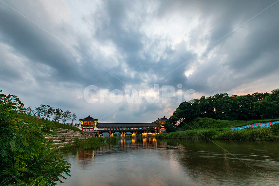 구름,자연,풍경,landscape,월정교,일몰,sunset,하늘,korea