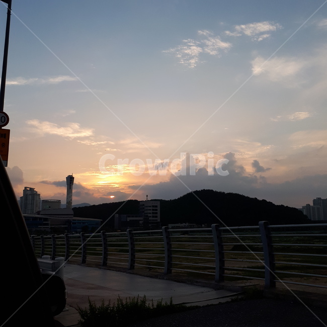 노을,저녁,구름,풍경,sunshine