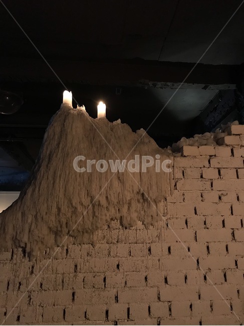 촛불,벽돌,촛농,높은,candle,brick