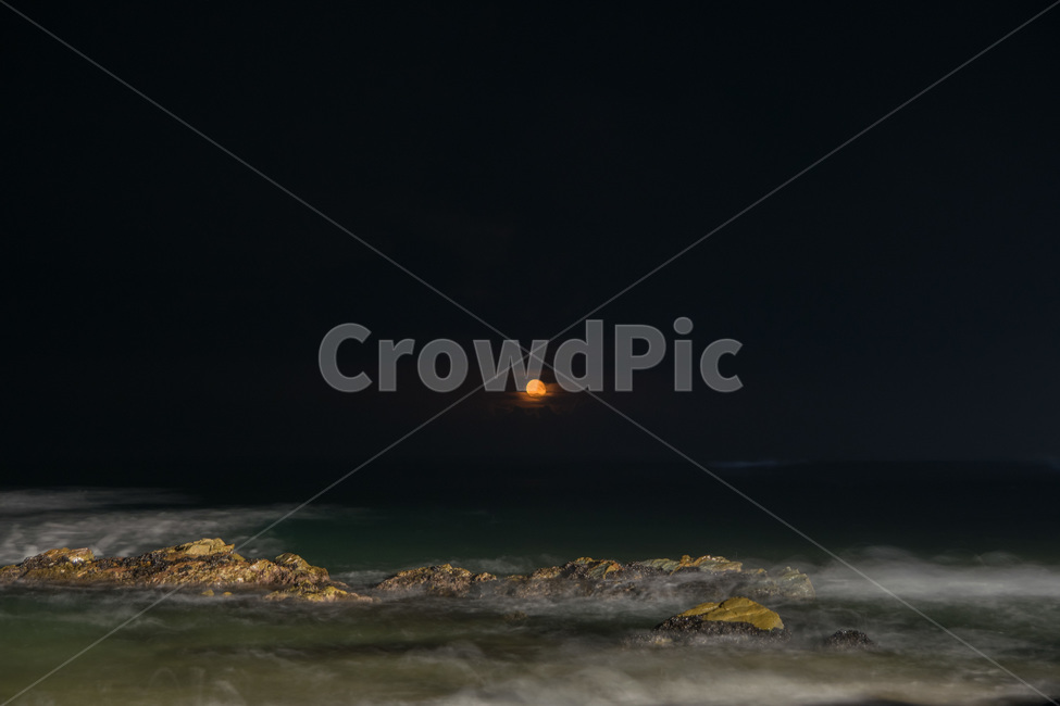 달,바다,해변,월출,블러드문,자연,풍경,nature,landscape,야경,밤,nightscape,night,outdoors,옥외,water,물,sea,ocean,대양