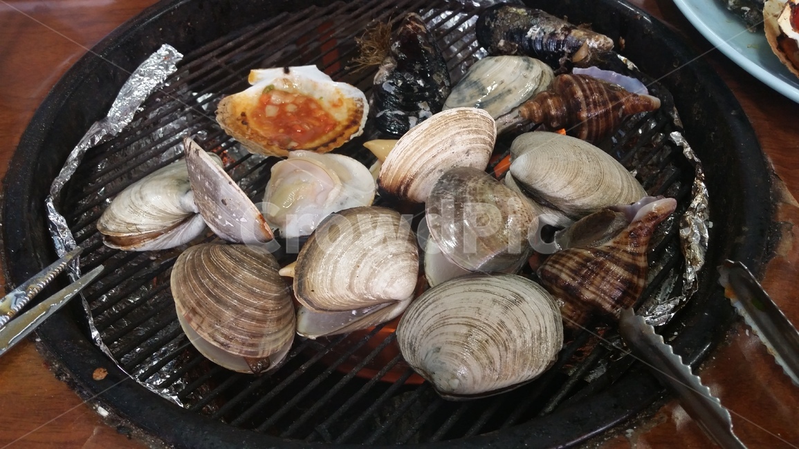 조개,조개구이,모듬조개,신선한,맛있는