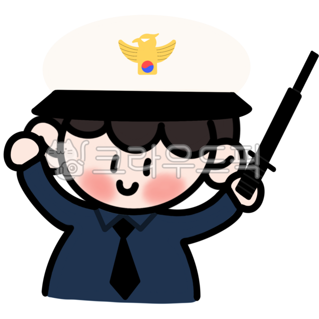 경찰,경찰관,곤봉,경관봉,경찰모,직업,어린이,남자아이