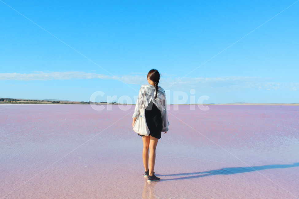 핑크,호수,자연,호주,pinklake,lake,australia,roadtrip,backpacking,배낭여행,로드트립,landscape,nature,scenery,사람,인물,인간,human,person,여성,여자,woman,female,lady