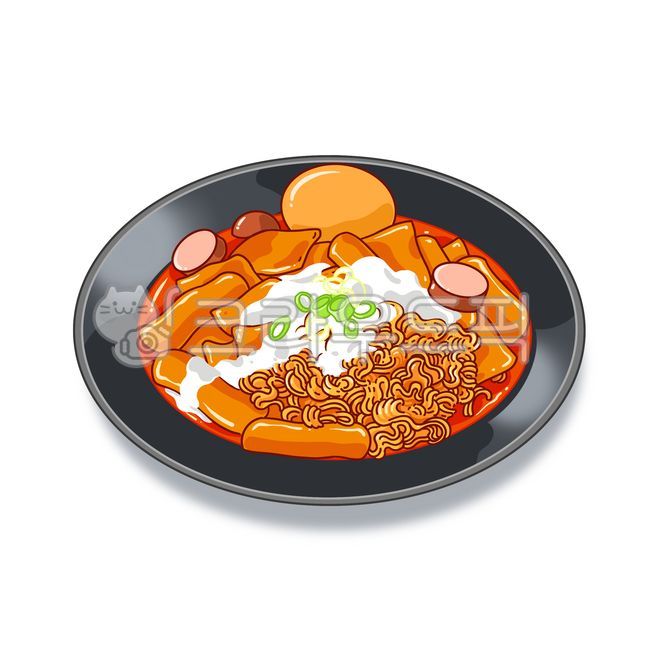 음식,분식,떡볶이,치즈떡볶이,일러스트,음식그림,떡볶이일러스트,foodillustration,tteokbokki
