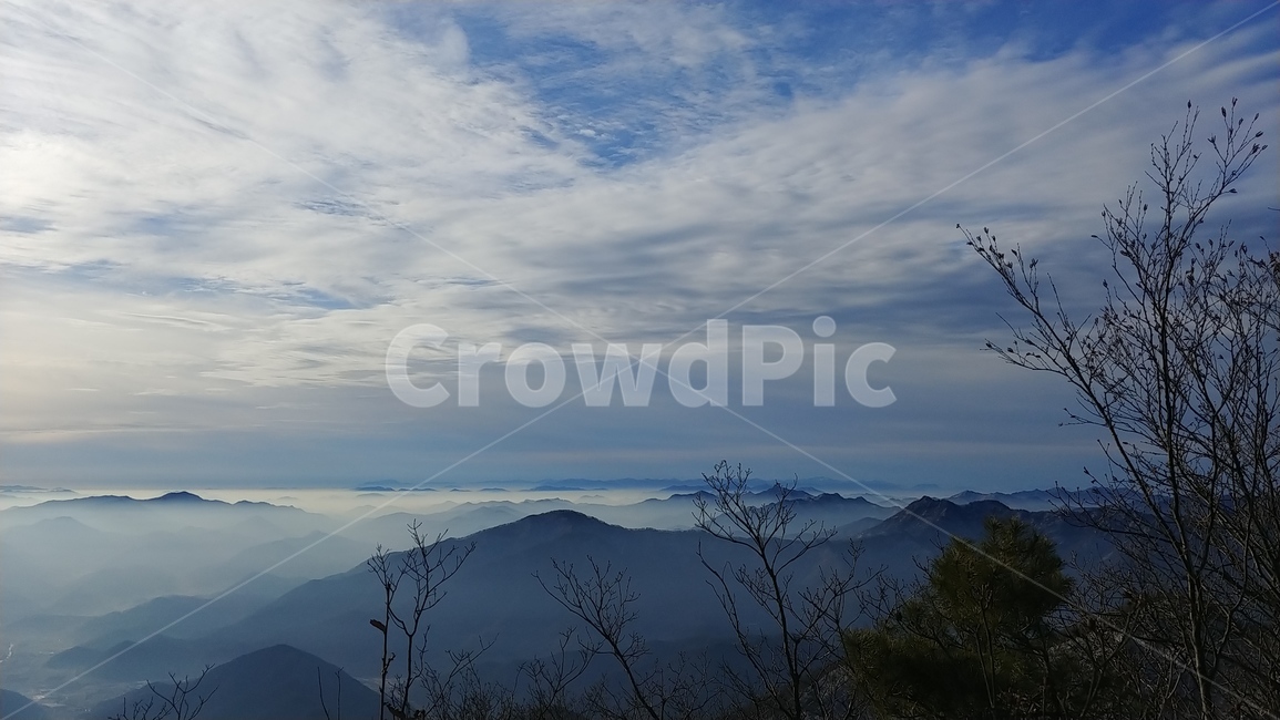 풍경,새벽,고요,운해,산,자연,풍경,nature,landscape,mountain,mountain range,산맥,outdoors,옥외