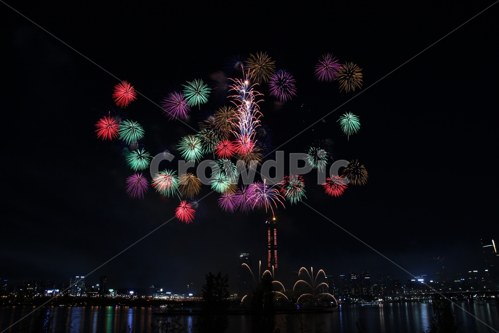 night view,Yeouido,city,Fireworks festival,long exposure,Wallpapers,Cherry blossom viewing