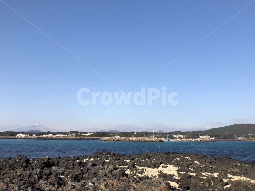 제주도,바다,풍경,하늘,파란색