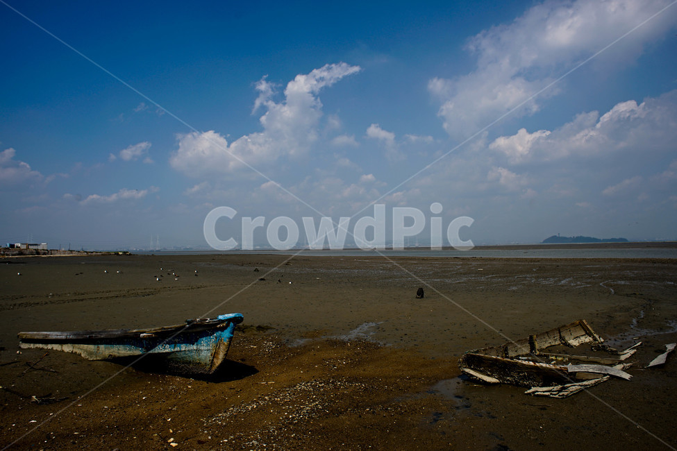 어선,폐선,바다,썰물,풍경,지평선,구름,자연,풍경,nature,landscape,해변,바다,beach,sea,watercraft,선박,transportation,교통,vehicle,차량