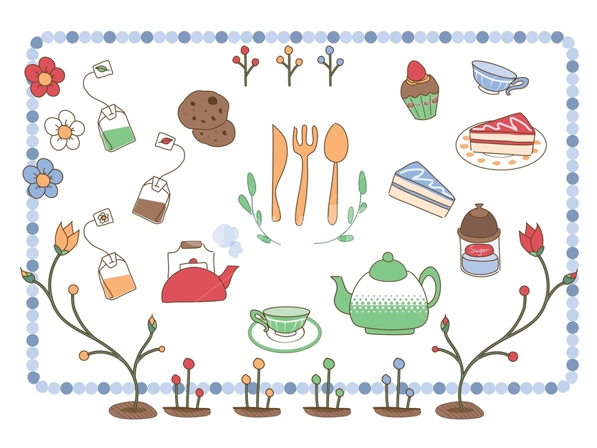 티타임,차,티백,tea,디저트,도기류,디저트,간식,후식,dessert,snack,그래픽,일러스트레이션,graphic,illustration