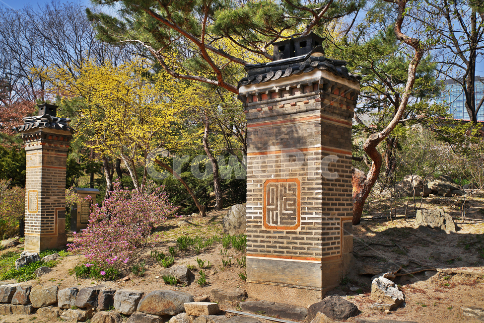 굴뚝,화계,덕수궁,전통,문양,왕실굴뚝
