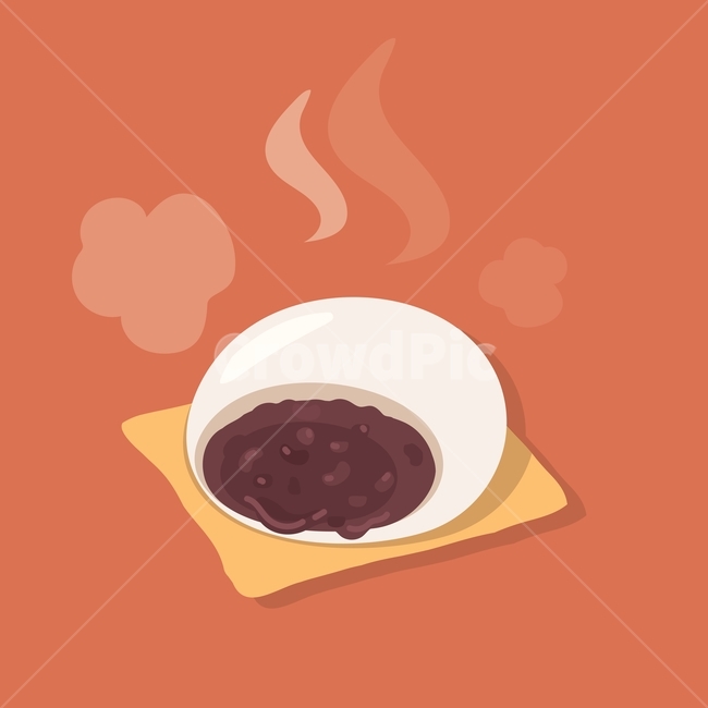 junk food,bread,Illustration,fast food,snack,seaweed,smoke,icon,simple,steamed bun,cute,food,red bean,street food,Korean food,snack food,vector,illustration,bun,edible,sweet,Korea,object