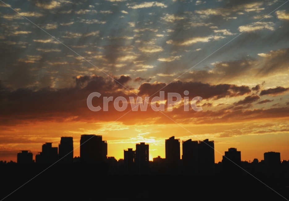 감성,하늘,일몰,황혼,redsky,햇빛,도시,풍경,city,landscape,실루엣,그림자,silhouette,shadow