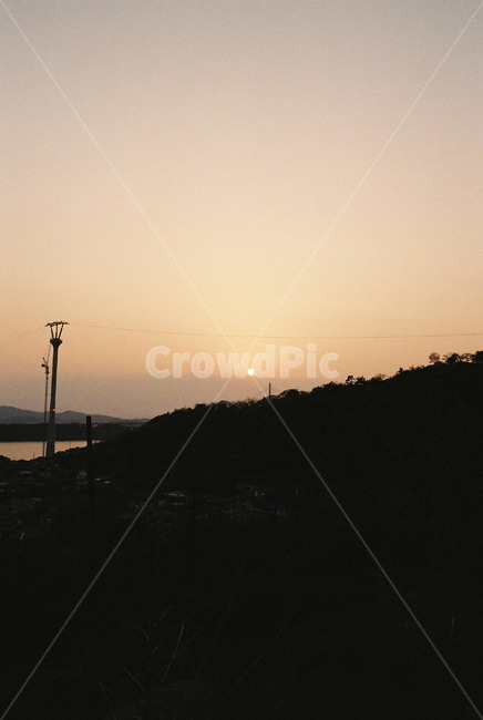 목포,필름,뷰,풍경,해,노을