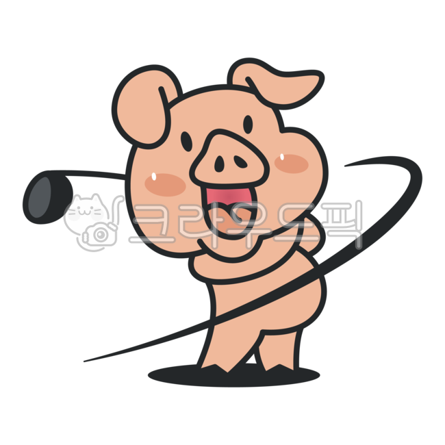 돼지,돼지캐릭터,돼지그림,돼지일러스트,골프,운동,스포츠,스윙,스크린골프,골프연습장,골프채,캐릭터,다이어트,여가,취미,장타,홀인원,golf,필드,골프장,미니골프