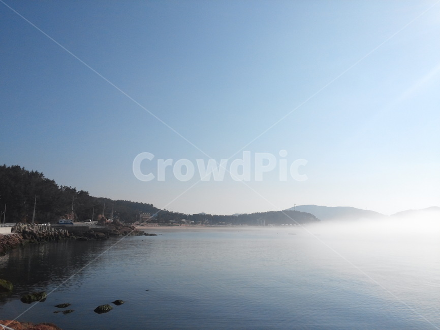 바다,아침,풍경,햇살,안개,자연,풍경,nature,landscape,promontory,곶,outdoors,옥외