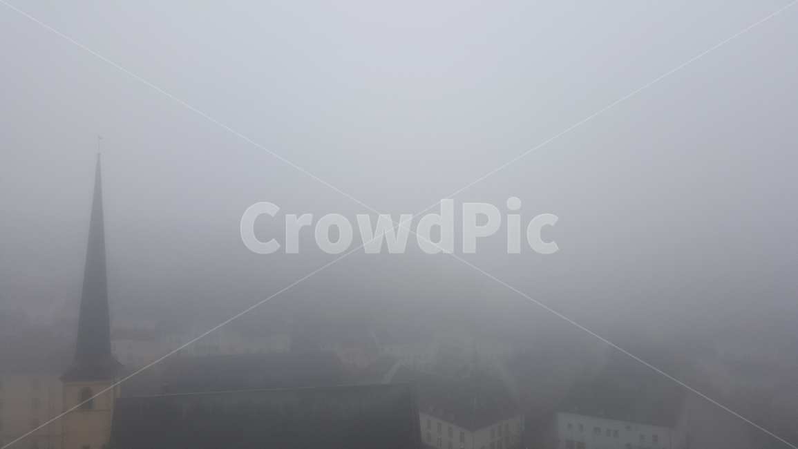 안개,안개낀도시,유럽안개,으스스한풍경,foggy,룩셈부르크,luxembrug
