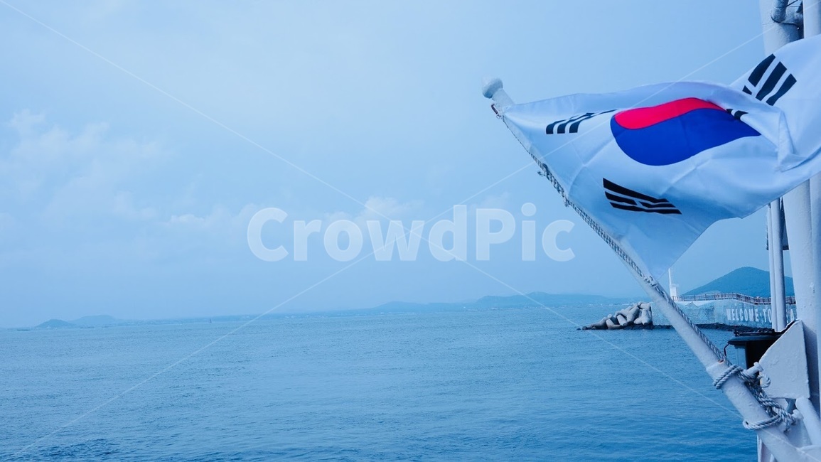 sea,바다,태극기,sky,국기,대한민국,현충일,삼일절