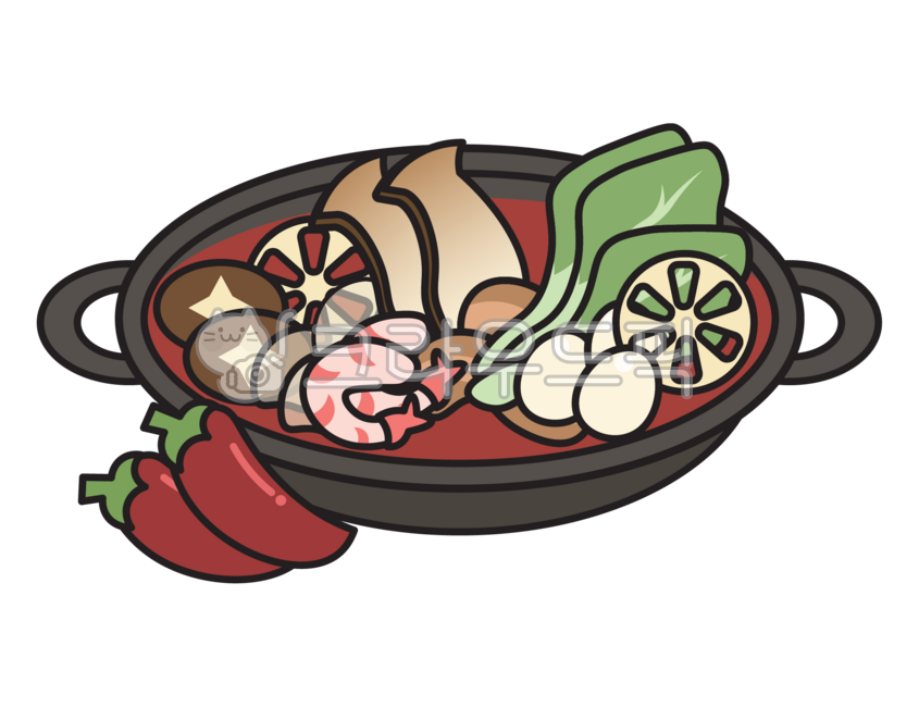 마라탕,음식,청경채,건두부,당면,버섯,새우,연근,메추리알,중국음식,식사,아이콘,일러스트,푸드,meal,food,china,그릇,매운음식,고추,graphic,illustration,메뉴판일러스트,빨간음식,채소