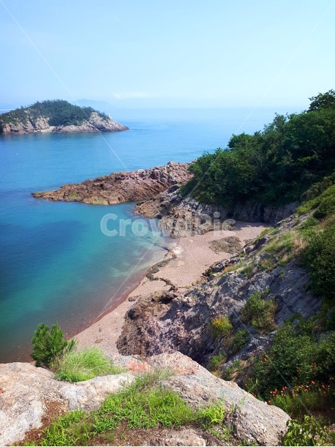 섬,바다,에메랄드,여름,한국,자연,물,하늘,푸른