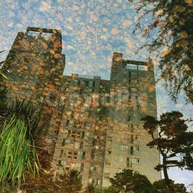 연못,그림자,아파트,수면,풍경,물,건축물,건물외관,exterior,building,structure,architecture,construction