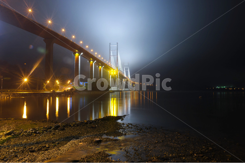 풍경,야경,마창대교,랜드마크,바다,밤바다,해변,불빛,반영,가로등,landscape,nightscape,sea,landmark,seaside