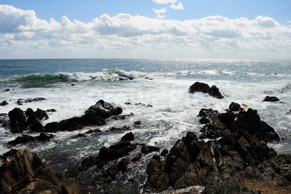 바다,파도,하늘,구름,수평선,동해바다,바위,아침,자연,풍경,nature,landscape,ocean,대양,water,물,outdoors,옥외,sea,promontory,곶
