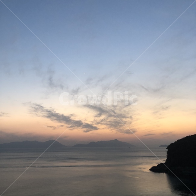바다,노을,거제,구름,해질녁,nature,자연,물